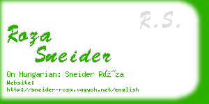 roza sneider business card